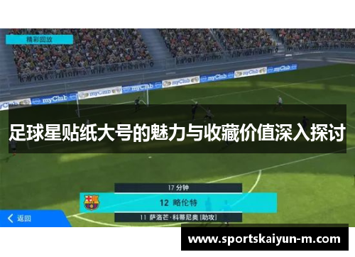 足球星贴纸大号的魅力与收藏价值深入探讨